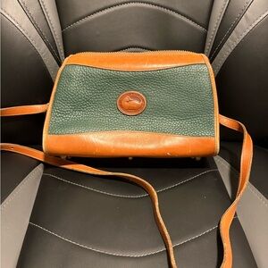 Dooney & Bourke Green and Brown Leather Crossbody Bag